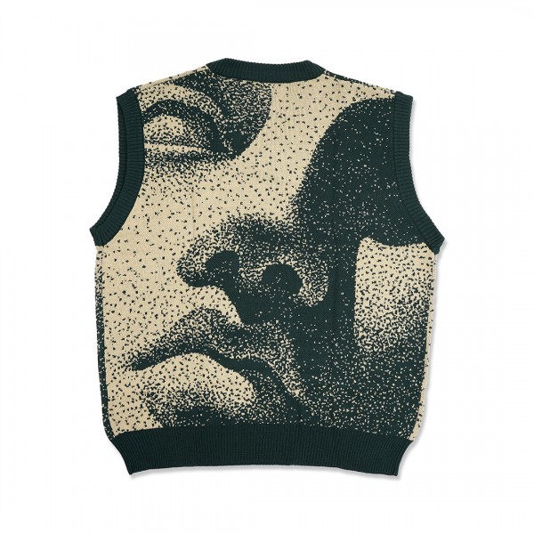 STATUE KNITTED VEST FULL PRINT | EMERALE