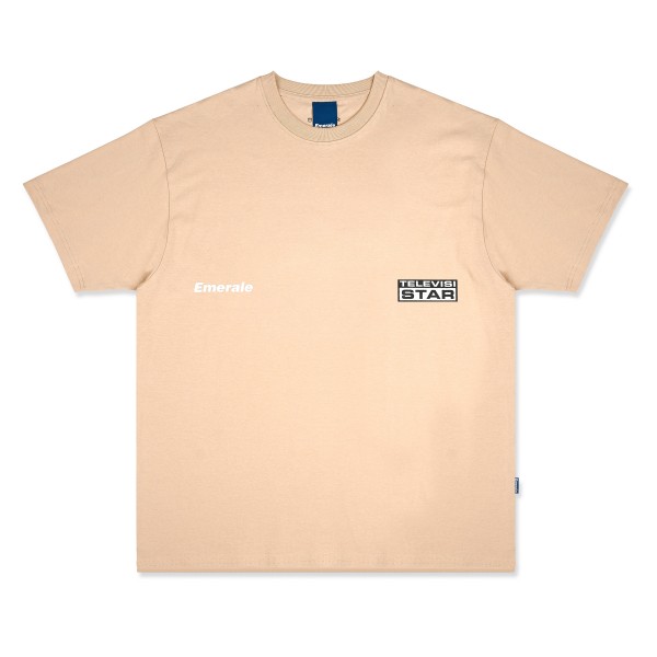 EMERALE X TELEVISI STAR CREAM T-SHIRT | EMERALE