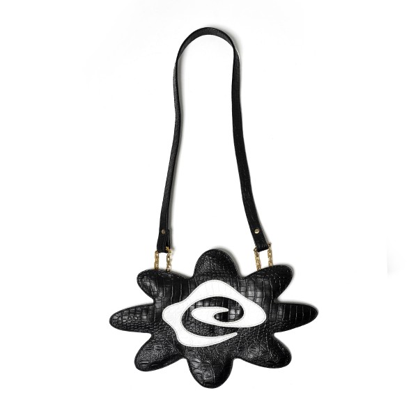 BLOSSOM LOGO CROCO BAG BLACK | EMERALE