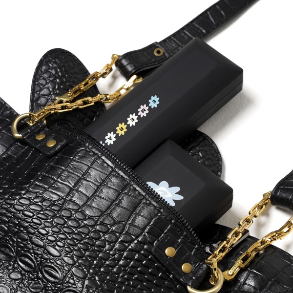 BLOSSOM LOGO CROCO BAG BLACK | EMERALE