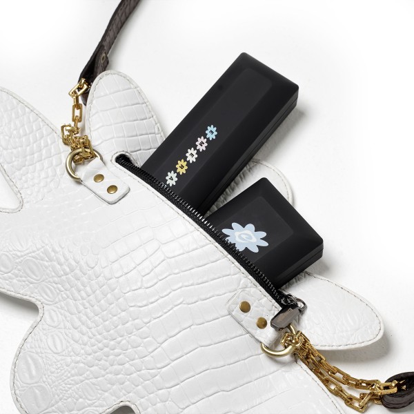 BLOSSOM LOGO CROCO BAG WHITE | EMERALE