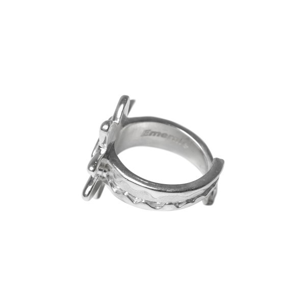RING BLOSSOM LOGO SILVER | EMERALE