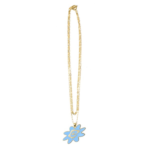NECKLACE BLOSSOM LOGO GOLD | EMERALE